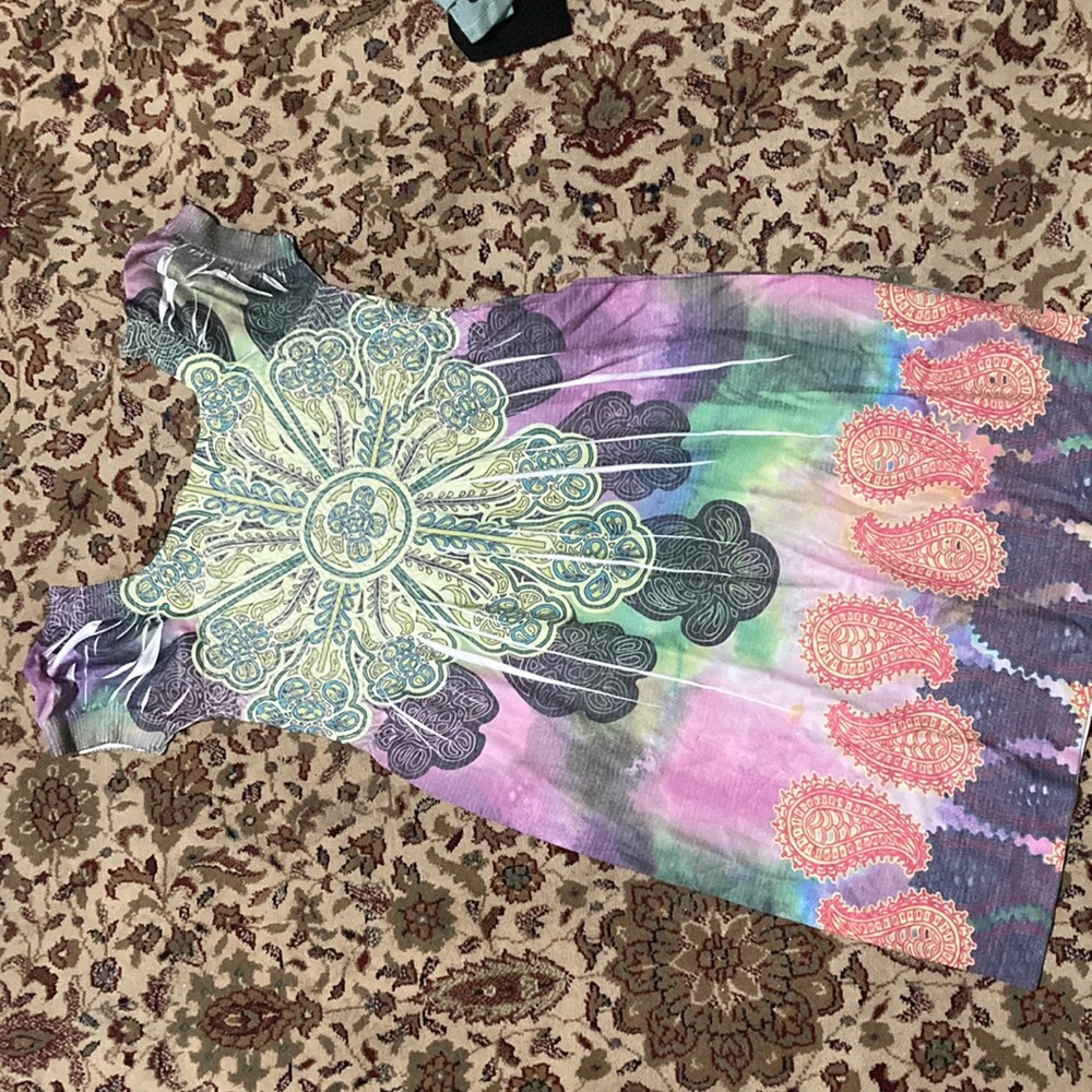 Boho Hippie Psychedelic Paisley Mandala Dress